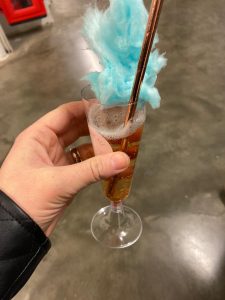 Alcohol Free Prosecco Cocktail with Candyfloss