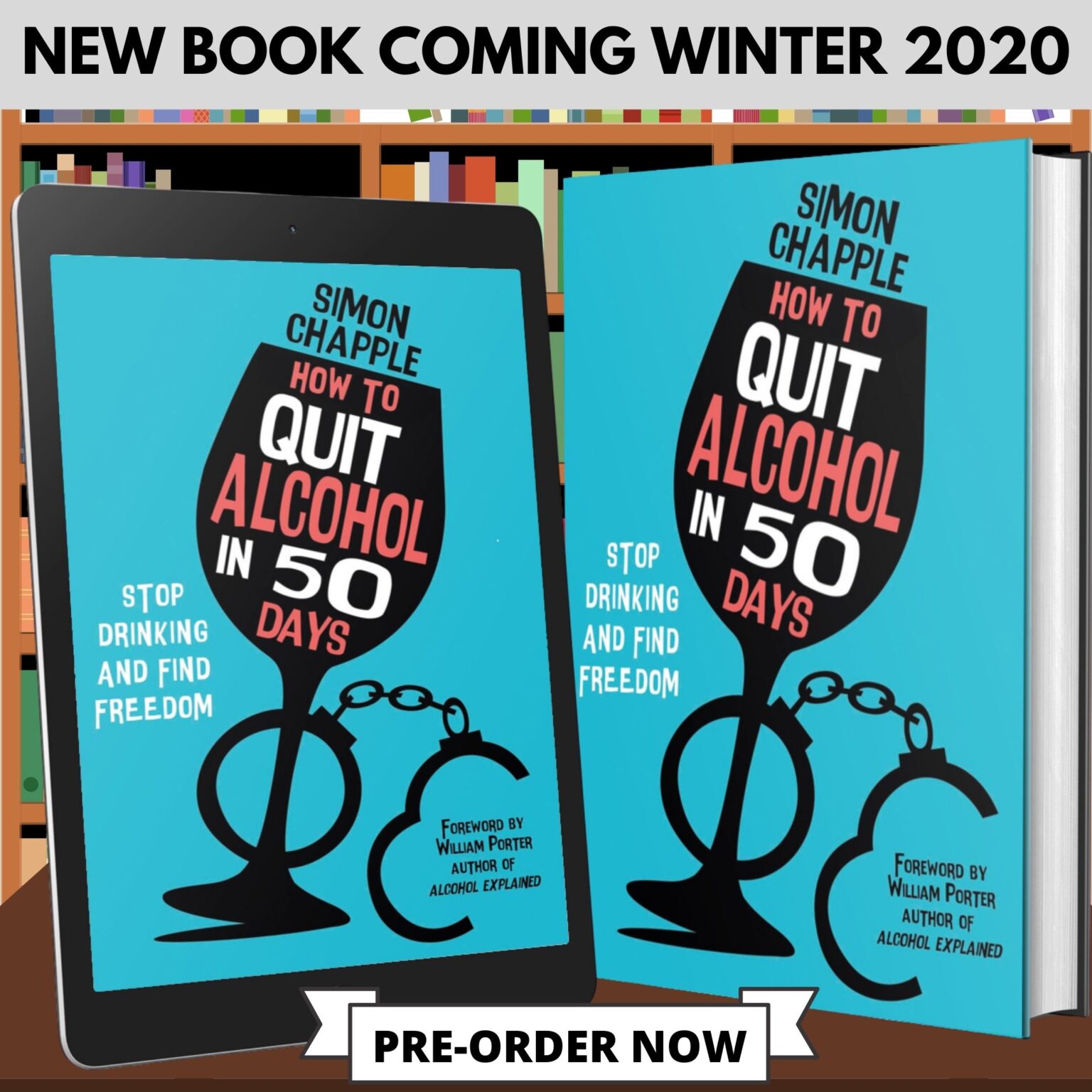 How to quit alcohol in 50 days - stop drinking books by Simon Chapple